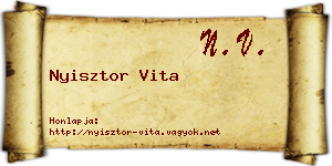 Nyisztor Vita névjegykártya
